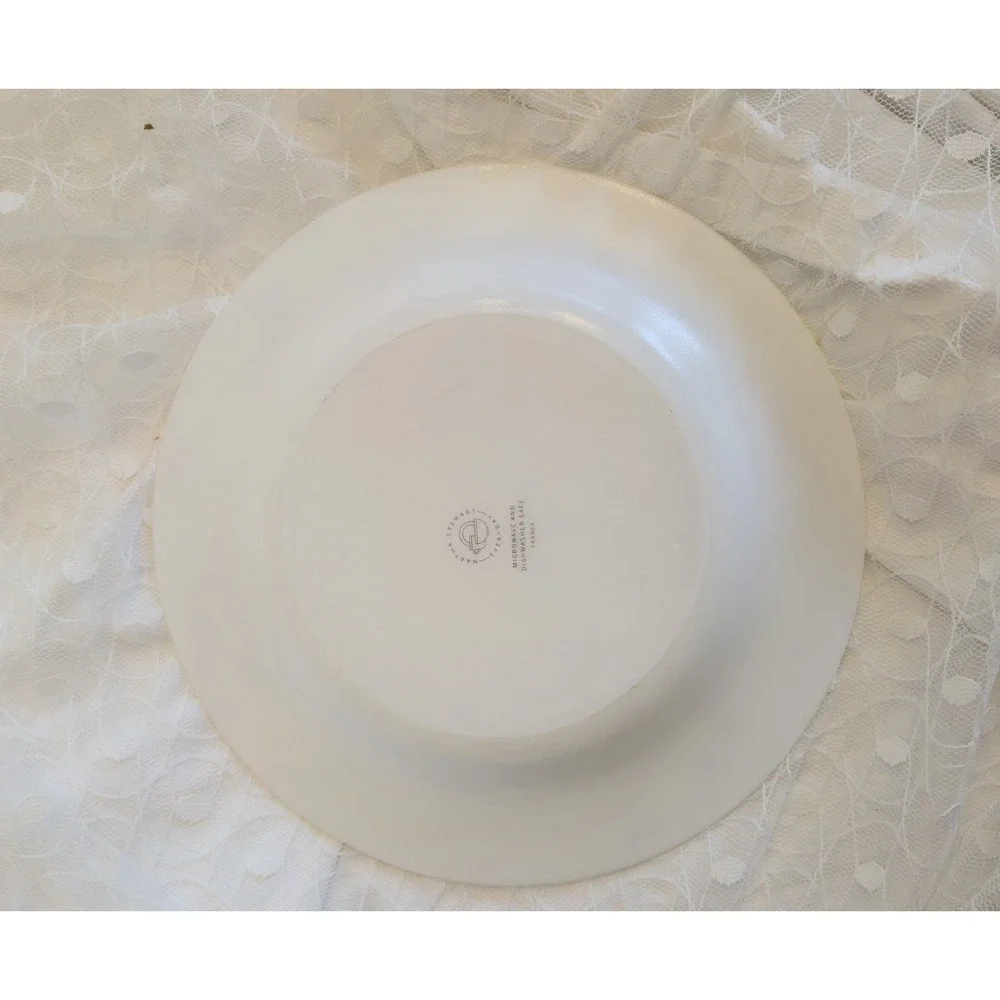 Martha Stewart Everyday France Yellow Purple Pansy Glass Salad Plates Set of 3